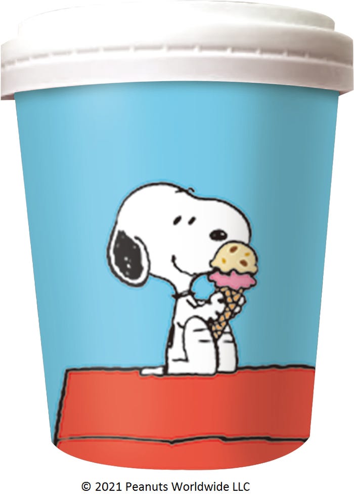スヌーピー パイントカップ(C)2021 Peanuts