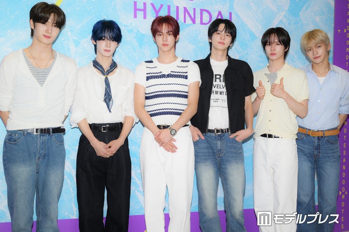 YOUNGJAE(ヨンジェ)、HANJIN(ハンジン)、DOHOON(ドフン)、SHINYU(シンユ)、KYUNGMIN(ギョンミン)、JIHOON(ジフン)/TWS(C)モデルプレス