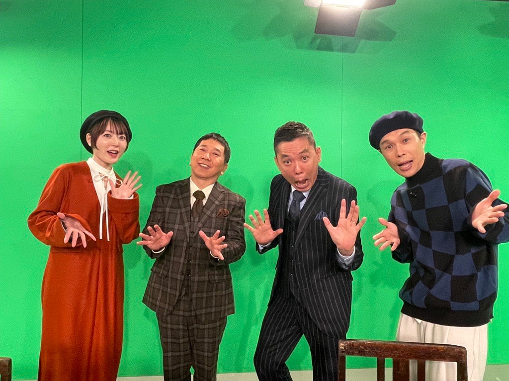 花澤香菜、田中裕二、太田光、岩井勇気（C）テレビ朝日