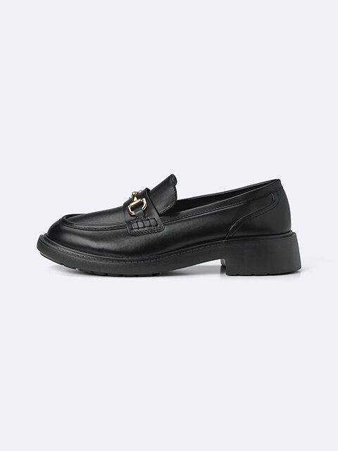 GU　ボリュームソールビットローファー　BLACK