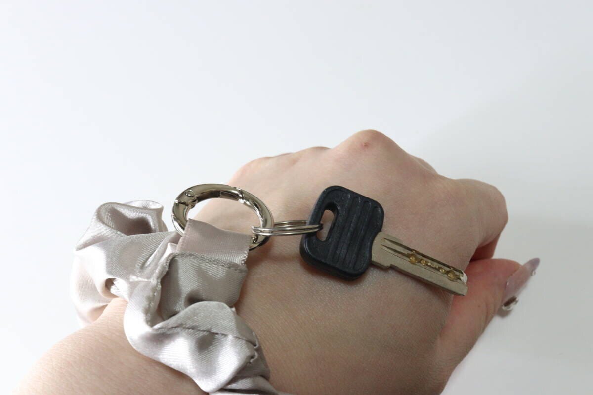 ダイソーのシュシュチャームの使用例