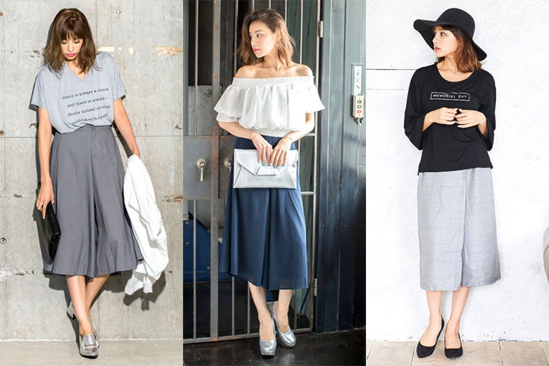 即こなれレディスタイルに！秋も「スカート見えガウチョ」が使える／画像提供：Re:EDIT by GALSTAR【モデルプレス】