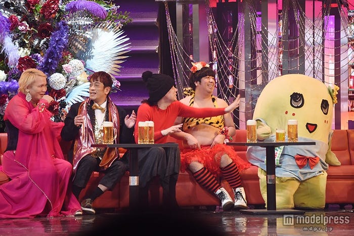 (左から)IKKO、クリス松村、KABA.ちゃん、日村勇紀、ふなっしー