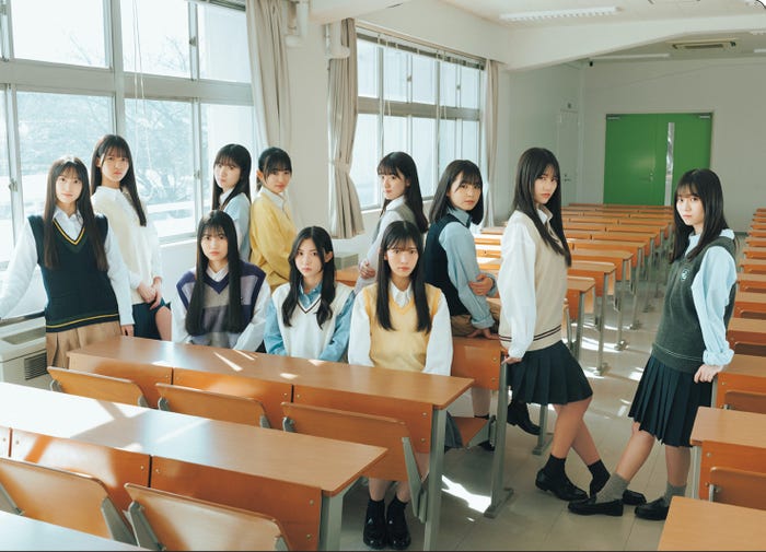 櫻坂46・3期生/「B.L.T.」2023年4月号ローソンエンタテインメント購入者限定特典A4サイズクリアファイル裏(提供写真)