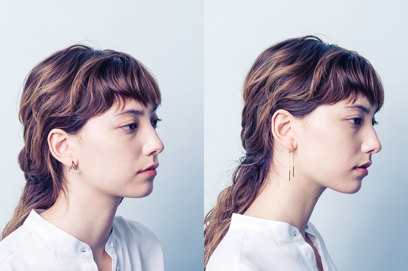 ラップイヤリング 左：15,120円、右：15,120円（すべて税込）