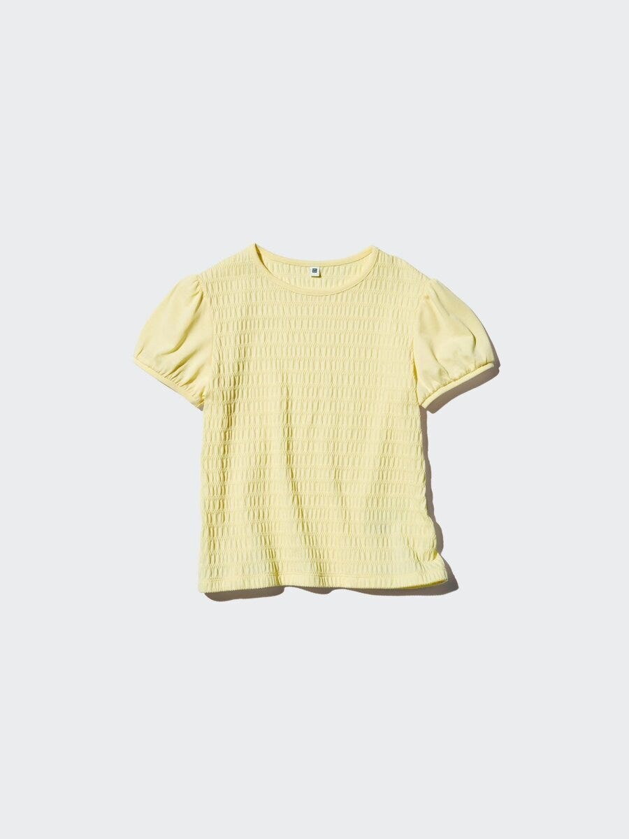 ユニクロ シャーリングパフスリーブTシャツ ユニクロのシャーリングパフスリーブTシャツ