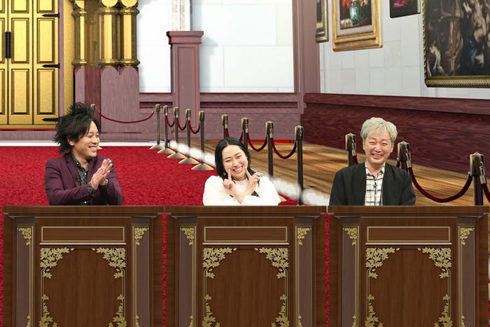 (左から)松陰寺太勇、丸山礼、小沢一敬 (C)フジテレビ