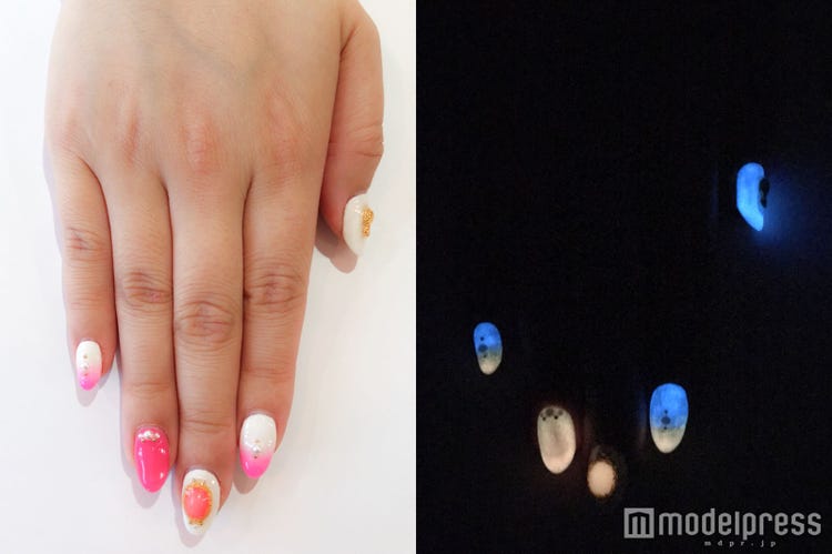 17年夏トレンドネイル 暗闇で光る グロウネイル に海外セレブも夢中 昼夜2パターンのデザインでオシャレを0 楽しもう モデルプレス 17年夏トレンドネイル 暗闇で光る グロウネイル に海外セレブも夢中 昼夜2パターンのデザインでオシャレを0 楽しもう モデルプレス