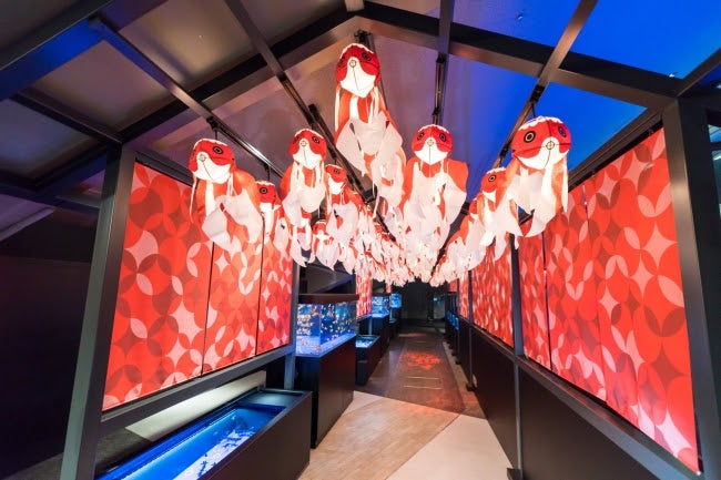 「金魚ちょうちんトンネル」／画像提供：すみだ水族館 