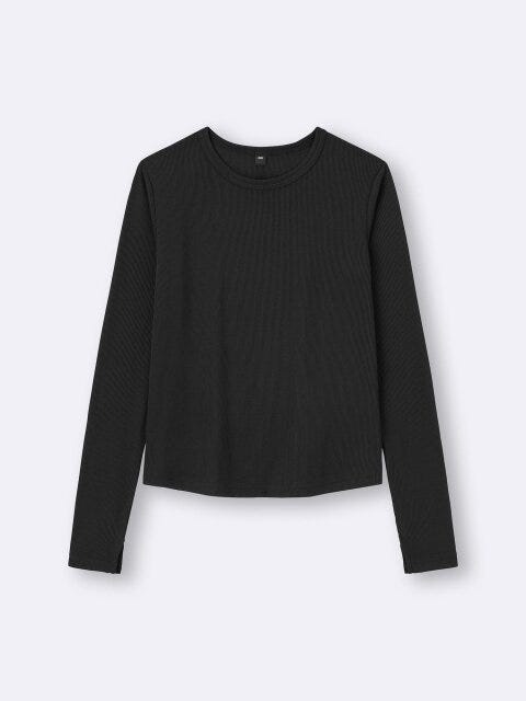 GU 10アイテム 着回し 7日間コーデ EccO イラスト GU ソフトリブクルーネックT