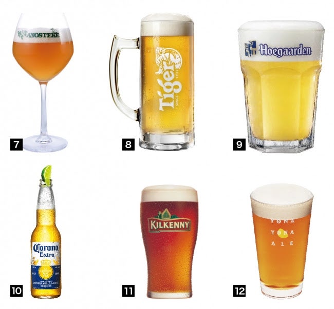 （左上から）アノステーケ・セゾン、Tiger、ヒューガルデン、コロナ・エキストラ、キルケニー、よなよなエール／画像提供：ヒビヤガーデン実行委員会