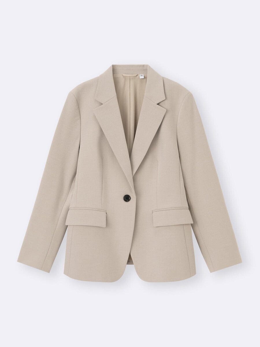 ウォッシャブルテーラードジャケット 2026gu春女性おすすめセットアップウォッシャブルテーラードジャケット