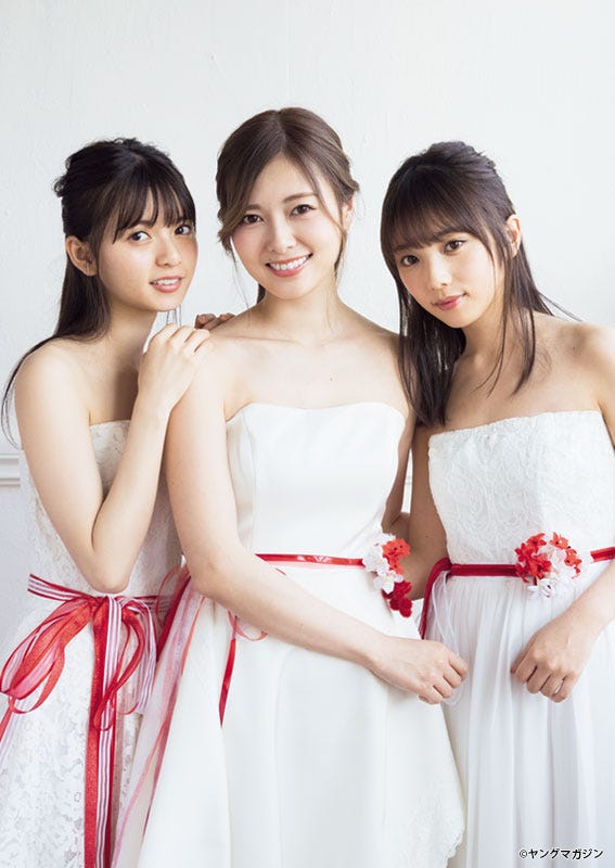 齋藤飛鳥、白石麻衣、与田祐希(C)Takeo Dec. /ヤングマガジン