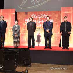 （左から）松本梨香、岸祐二、セントチヒロ・チッチ、花村想太、長田庄平、松尾駿、武内俊輔（C）モデルプレス