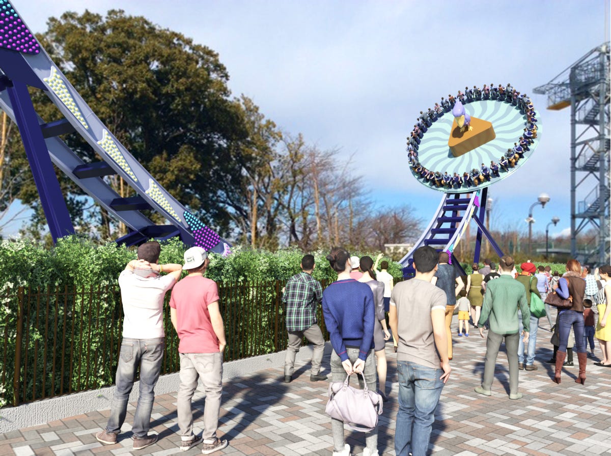 よみうりランド、新絶叫アトラクション「メガディスクオー」来春オープン