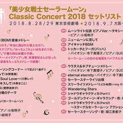 「美少女戦士セーラームーン Classic Concert 2018」セットリスト