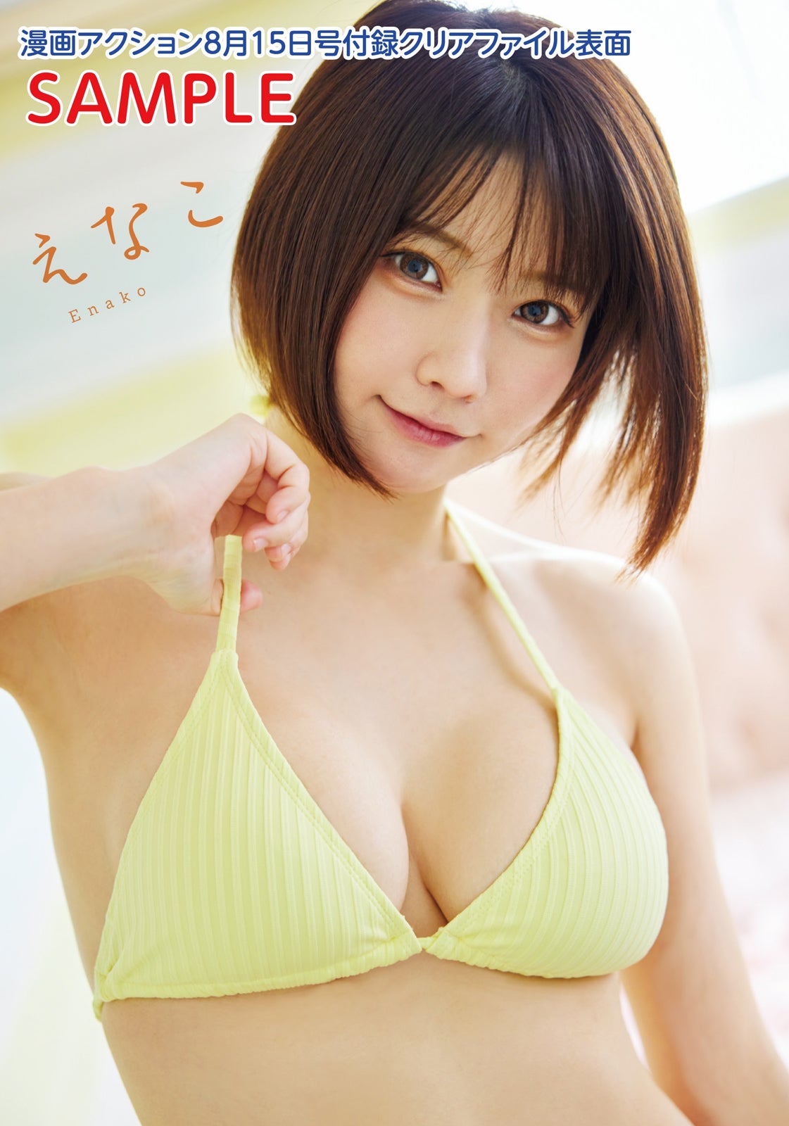 えなこ「漫画アクション8月15日号付録クリアファイル表面」（画像提供：双葉社）