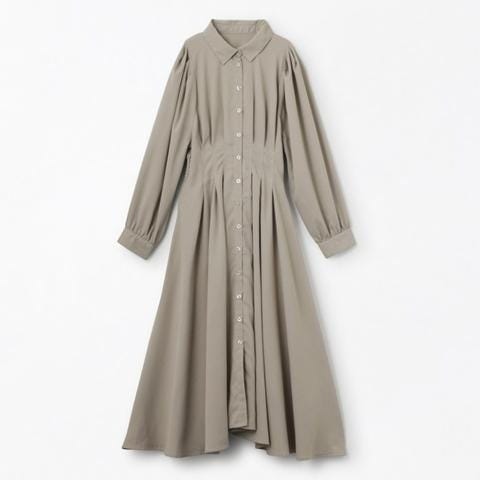 しまむら　しまパト　レディース　おすすめ　オススメ　アイテム　優秀　コスパ　プチプラ　2023　冬　春　ワンピース　ワンピ　シャツワンピース　スタイルアップ　体型カバー