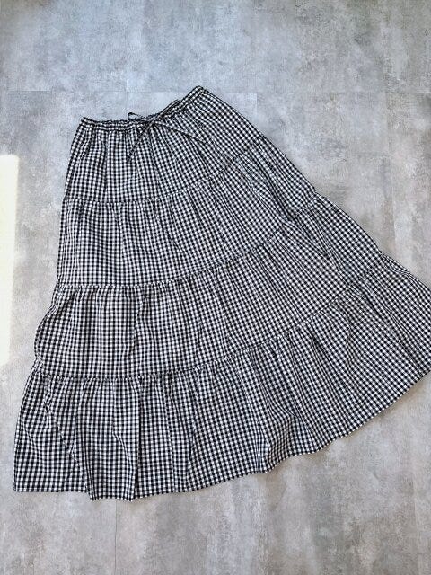 GU　ティアードマキシスカート　チェック