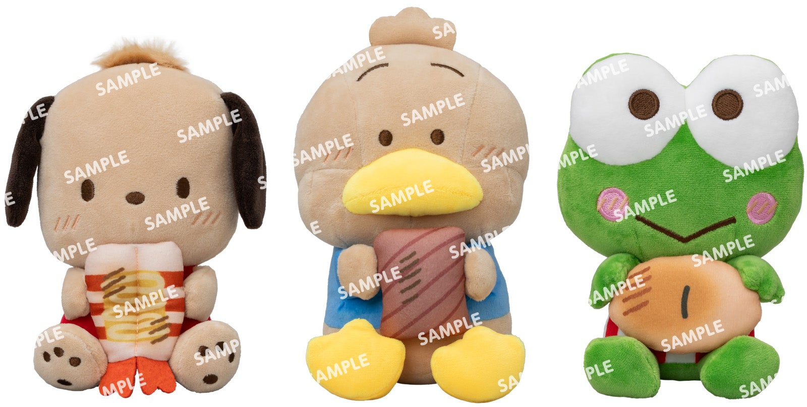 コラボ限定ぬいぐるみ（前半：全3種）イメージ（C）2025 SANRIO CO．，LTD．APPROVAL NO．L660170