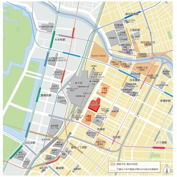 東京ミッドタウン八重洲の位置