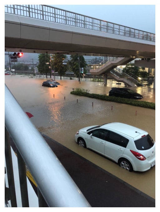 豪雨被害の様子／ブルゾンちえみオフィシャルブログ（Ameba）より