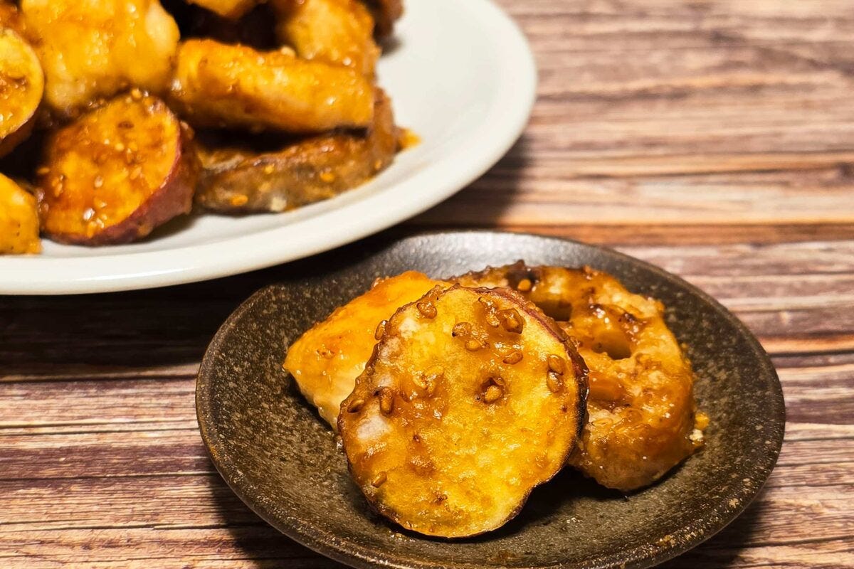 鶏むねと根菜の甘酢炒め・完成