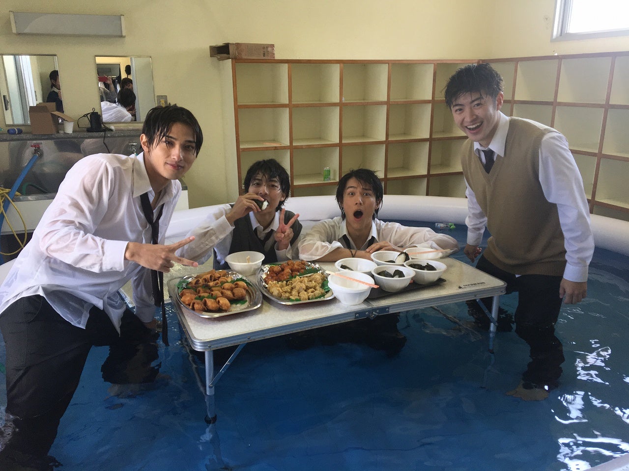 （左から）横浜流星、高杉真宙、中川大志、佐野玲於（C）2018「虹色デイズ」製作委員会（C）水野美波／集英社