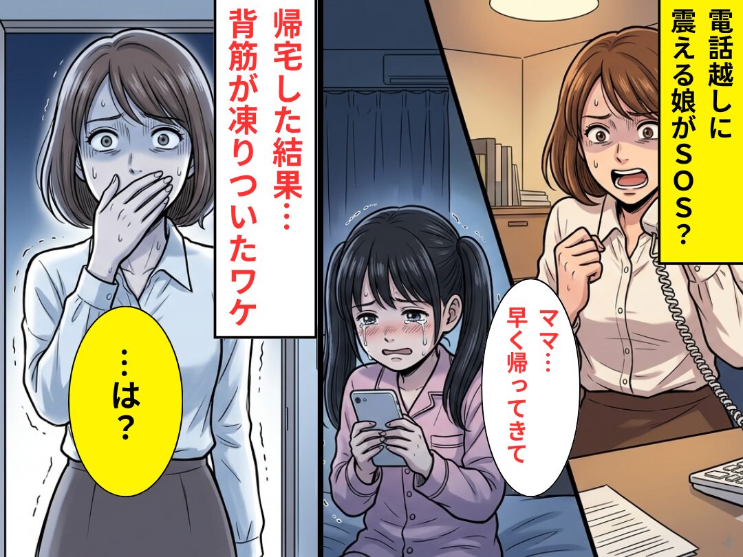 「ママ…早く帰ってきて」電話越しに震える娘？帰宅した結果⇒「は…？」母親の背筋が凍りついたワケ