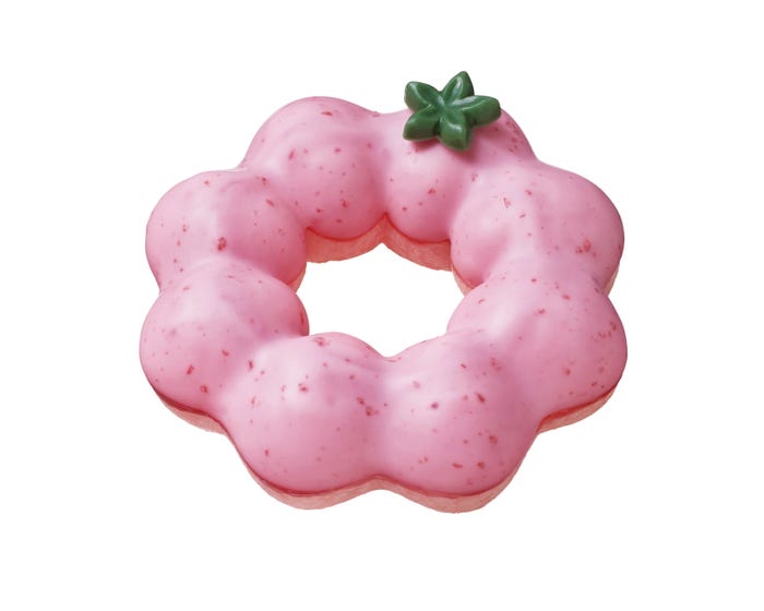 白いポン・デ・いちごみるく ダブルいちご テイクアウト237円、イートイン242円/提供画像