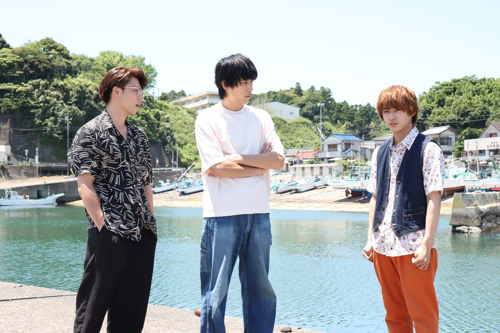 中尾明慶、杉野遥亮、荒木飛羽「ばらかもん」第3話より（C）フジテレビ