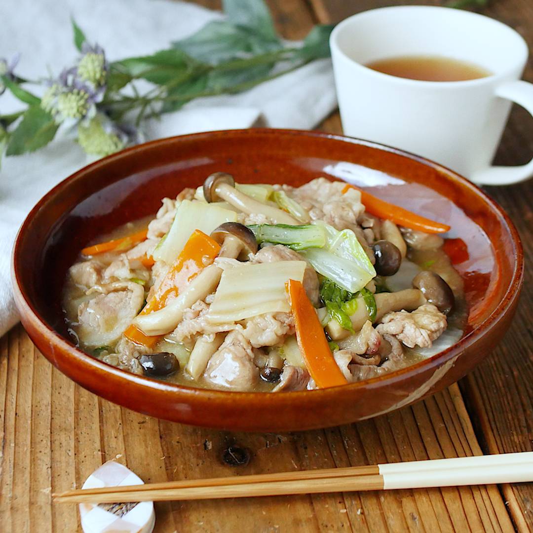 定番メインおかず。豚肉と白菜のうま煮