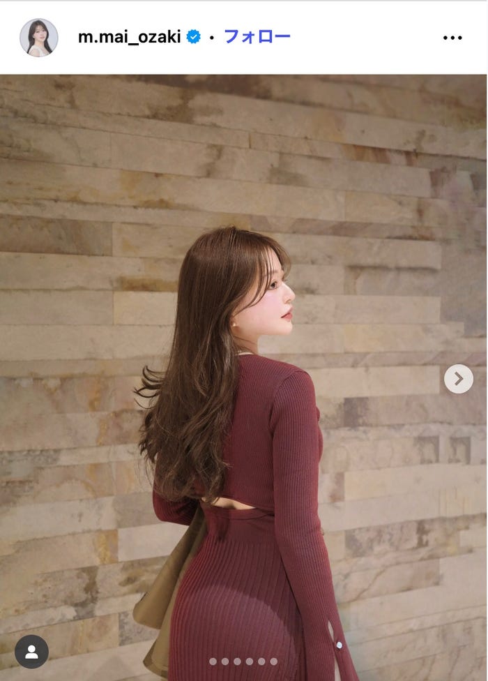 尾崎真衣Instagramより