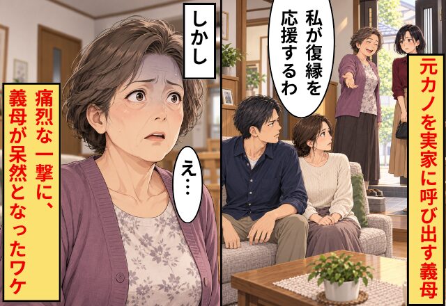 義母「私が復縁を応援するわ」元カノを実家に呼び出す義母…⇒「えっ…」静まり返る部屋に放たれた“痛烈な一撃”に、義母が呆然となったワケ