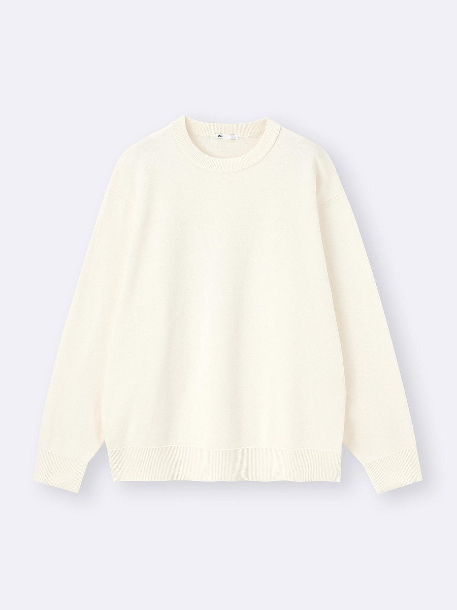 GUのミラノリブクルーネックセーター