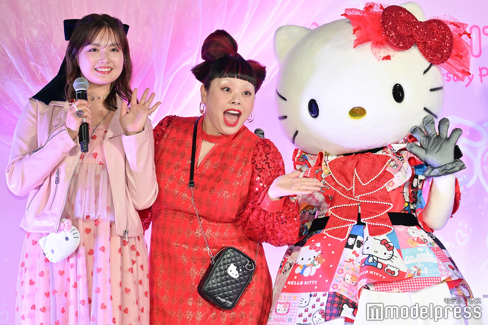 箭内夢菜、渡辺直美、ハローキティ（C）モデルプレス