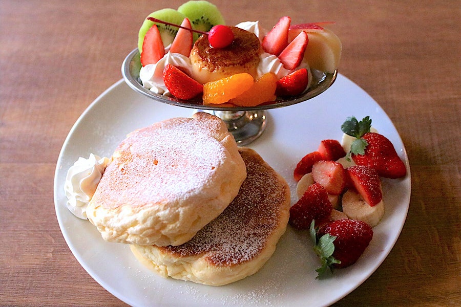 福カフェ 「プリンアラモードパンケーキ」(1,450円)_1