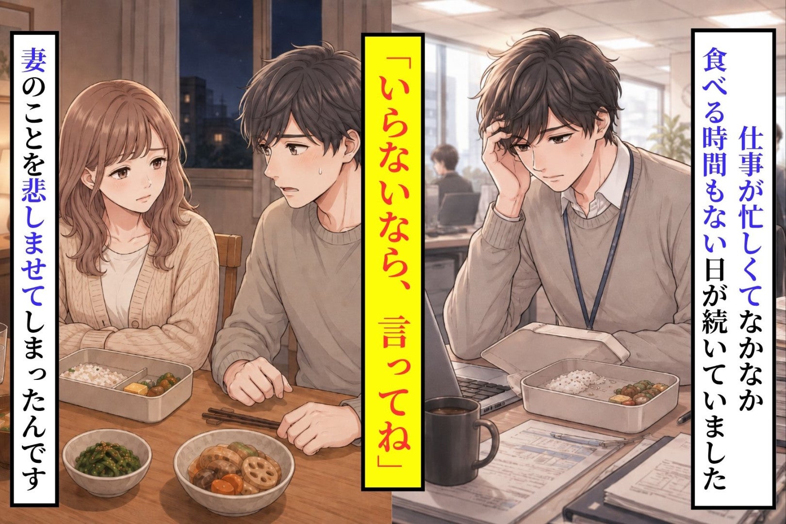 妻の弁当を残すのがつらくて、仕事の帰り道にとった行動