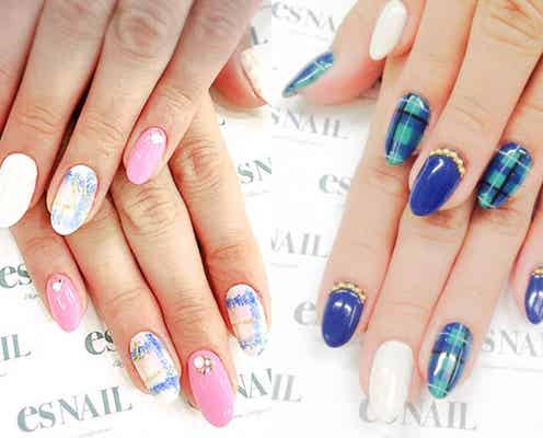 秋冬の定番!大人のチェック柄ネイル4選