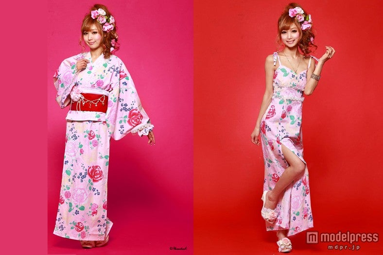 簡単に着付けのできる2WAYタイプの浴衣