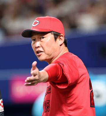 広島・新井監督 逆転打の大盛「すごい大きかった」 盗塁成功率8割超の辰見は「勇気を持っているし、プロフェッショナル」