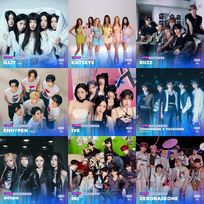 「2024 MAMA AWARDS」1次パフォーミングアーティスト一覧(C)CJ ENM Co., Ltd, All Rights
