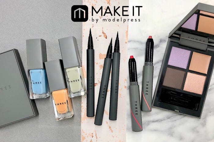 左からネイルポリッシュ、インディストラクティブルアイライナー、マジックタッチリップライター、ディメンショナルビジョンアイパレット (C)メイクイット