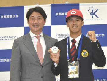 広島・新井監督 自ら3選手に指名あいさつ「チャンスをつかむぞという気持ちになってもらいたい」ドラ3野原は「エースの素質」