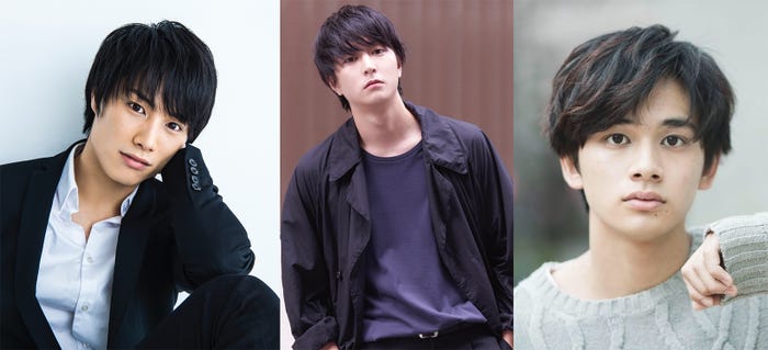 「サウナーーーズ ~磯村勇斗とサウナを愛する男たち~」にゲスト出演する鈴木伸之、稲葉友、ナレーションを務める北村匠海 (提供写真)