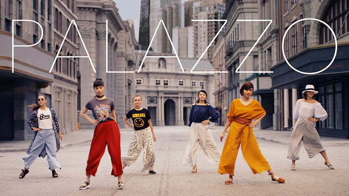 中条あやみ、内田有紀/新CM「パラッツォパンツ」篇より(提供画像)