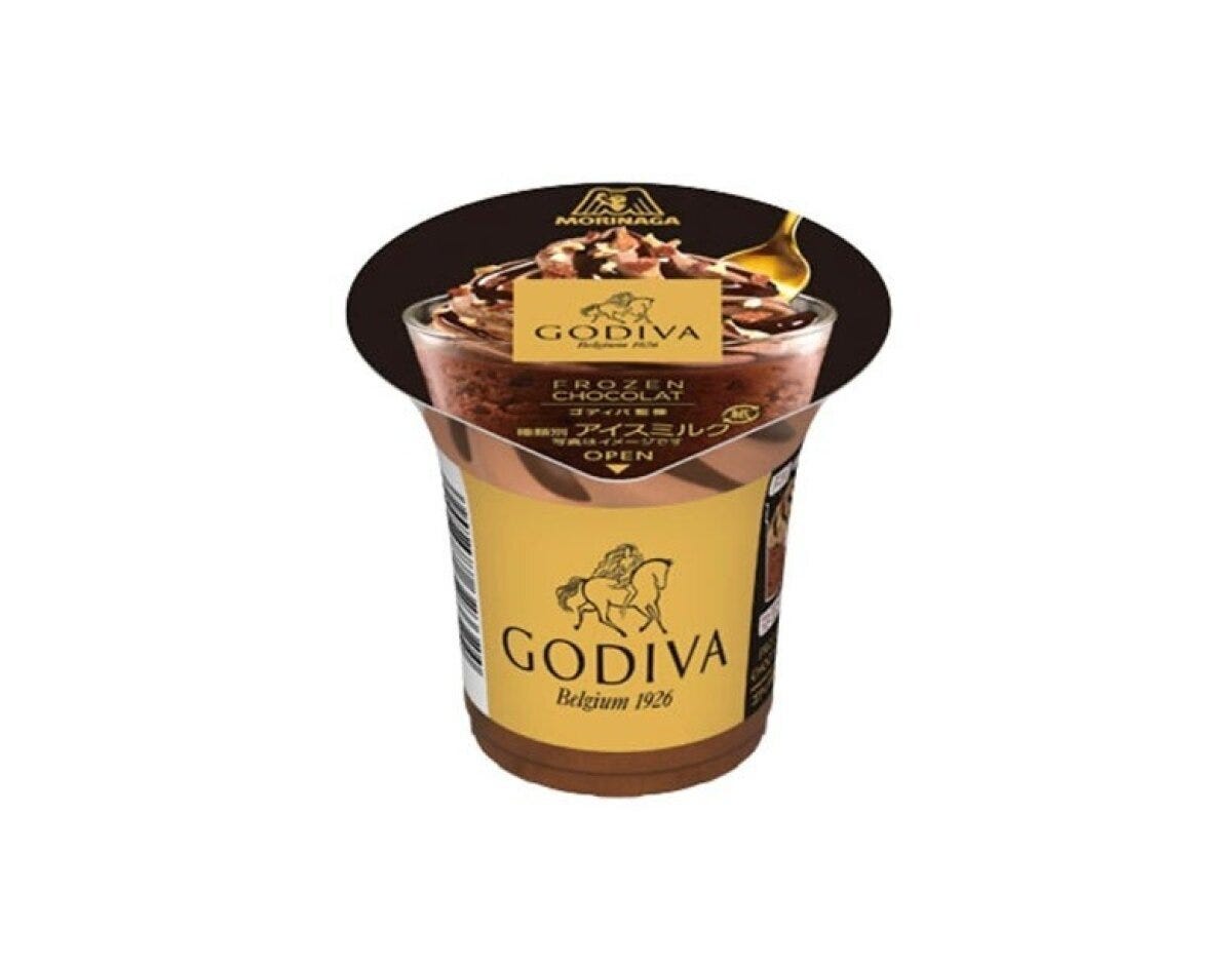 ゴディバ監修フローズンショコラアイスのカップパッケージ