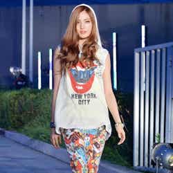 ファッションショー「a-nation&GirlsAward lsland collection」の「NYLON JAPAN」ステージに出演したAFTERSCHOOL(アフタースクール)のナナ