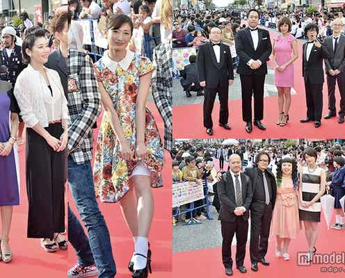 夏菜、渡辺直美ら個性豊かなドレスで魅了<沖縄国際映画祭/コザレッドカーペット>