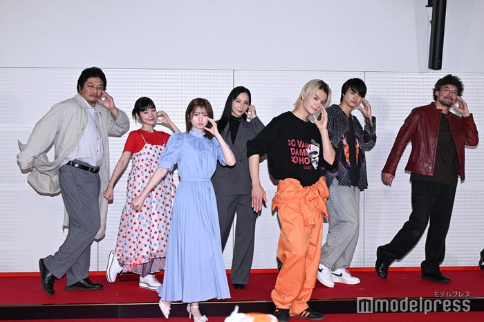 (前列左から)桜田ひより、佐野勇斗(後列左から)松尾諭、加藤千尋、ファーストサマーウイカ、結木滉星、山口馬木也(C)モデルプレス